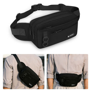 MENSPE Mens Chest Bag Crossbody Bag Waterproof Oxford Cloth Bag Lightweight Waist Bag Sports Bag Casual Bag Fitness Bag Versatile Fashion Chest Bag Travel Bag