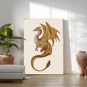 Bandai | Vintage Monster Poster Prints For Living Room Home Decor Dark Academy Myths Mermaid Siren Fairy Monster Canvas Painting Wall Art