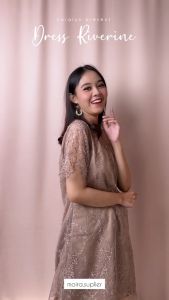 Dress Brukat Korea Riverine: Dress Desain Unik untuk Wanita