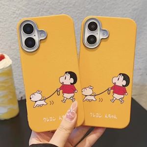 Cute cartoon leather phone case for iPhone X XR XS 11 12 13 14 15 16 Pro Max Plus casing Anti fall soft cover for iPhone11 case