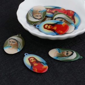 5Pcs Catholic St. Anthony Icon Charm Holy Patron Saint Anthony Carrying Baby Jesus Pendants for Jewelry DIY Making Accessories