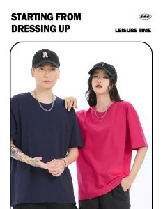 Fun printed shoulder T-shirt retro India Egypt printed short-sleeved T-shirt mens loose casual mens heavy shirt 2025 season new