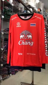 เสื้อยืดลาย Chang ช้าง สวยเรียบสะดุดตา แขนยาว เนื้อผ้าไมโครเกรดมพรีเมี่ยม ทำเสื้อทีมกีฬา สีกรมเข้ม มีไซส์ M-2XL ผลิตโรงงานไทย