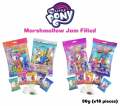 Minions Marshmallow Jam Filled, Banana Filled, Mango Filled, My Little Pony Marshmallow Chocolate Jam Filled 90g x18 pcs. 