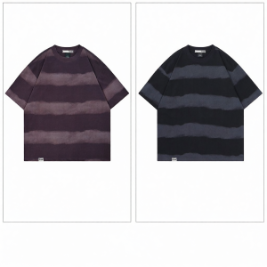 izzue | Striped Vintage Cotton T-Shirt