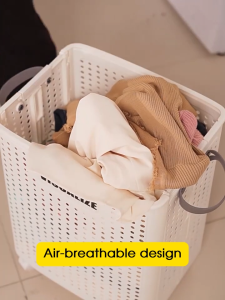 【sg】HXR Foldable Laundry Basket With Wheels Waterproof Large Capacity Dirty Clothes/Toy Organizer/Snack