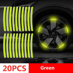 20/40 Miếng Dán Viền Lốp Xe Ô Tô Xe Máy Chống Thấm Nước Nhiều Màu Có Tính Phản Quang Trang Trí An Toàn Dán Mặt Vành Chất Liệu PU