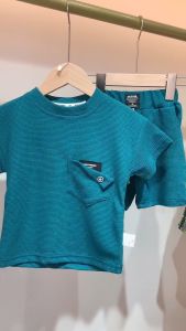1-5 years old summer baby clothes set boys solid color short sleeves + handsome shorts 2-piece comfortable casual clothes