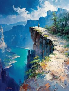Mountain Valley Landscape Oil Painting By Numbers  Home Decoration Wall Living Room Decor Best Gift Frameelss