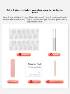 MONLEYTA | Wearable Nail Art Stickers Short French Style Ice Transparent Color Summer New Arrival Premium Quality Manicure Ready-to-wear