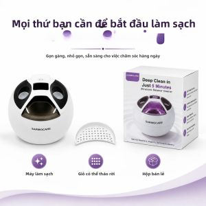 Máy Vệ Sinh Răng Miệng Siêu Âm 45kHz Với Bộ Vệ Sinh Khử Trùng UV Dung Tích 200ML Hẹn Giờ Kỹ Thuật Số 2 Chế Độ Dành Cho Răng Giả & Dụng Cụ Bảo Vệ Miệng