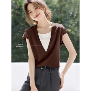 MOHANYIMEI | Trendy Simple Comfortable V-neck T-shirt