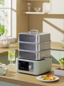 Bluepapa Stainless Steel Electric Steamer Household Stew Pot Electric Stew Pot Electric Steamer Multifunctional Waterproof Stew Automatic Steam Pot Household Gift