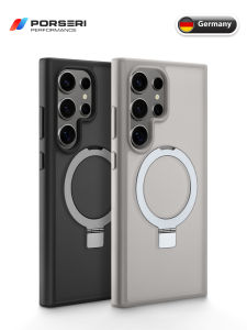 Applicable to Samsung S24 Phone Case Galaxy S24 Ultra Magnetic Shell Mobile Phone Fulcrum Shell New Arrival with Bracket MagSafe Transparent Classy Protective Case Minimalist Drop-Resistant