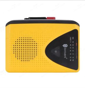 Cassette Tape Player Vintage Tape Recorder Long Antenna or Battery Powered Large Speaker for Music Broadcast Listening