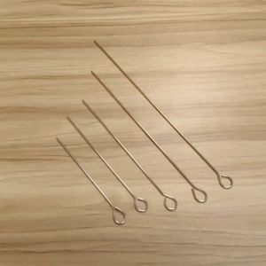 10pcs Tusuk Sate Stainless Steel BBQ Skewer Ayam Bebek Daging Tail Needle Tusuk Sate Yakitori 15 / 20cm Tusuk Daging Tusuk Sate Tebal