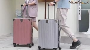 Vali Khung Nhôm Vân Nhám Chống Trầy Xước NiceVilla Size 20inch-24inch-29inch