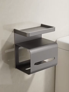 BHQ No Drilling Bathroom Tissue Holder Wall Mounted Toilet Roll Paper Storage Rack Toilet Tissue Holder