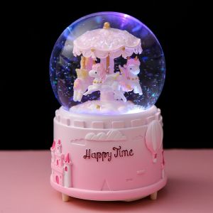 Hộp Nhạc Pha Lê Nine-Tailed Fox Dành Cho Bé Gái Hộp Nhạc Trượt Tuyết Sáng Bóng Quà Tặng Sinh Nhật Cho Bạn Thân Trẻ Em Trang Trí Hiện Đại Đơn Giản
