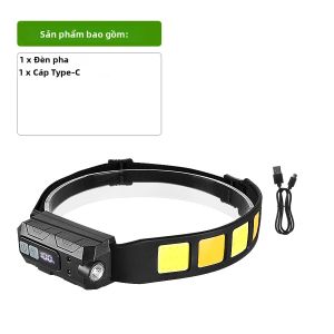Đèn Pha LED Sạc Lại Được 2025 Siêu Nhẹ Di Động Tích Hợp Pin Và Cảm Biến Lý Tưởng Cho Cắm Trại Câu Cá Đi Bộ Đường Dài