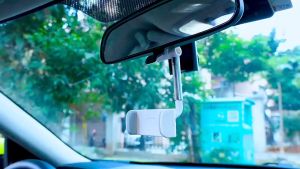 HT - Mirror Car Holder Stand Adjustable 2in1 Holder Mobil Spion CARPOD