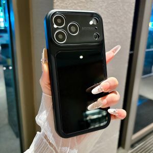Fashion Candy Solid Color Hard PC Case For iPhone 17 16 15 14 13 Pro Max Tempered Glass Lens Protector Shockproof Back Cover