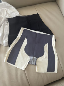 Mid-High Waist Fashion Tape Seamless Ice Silk Nylon Soft Comfortable Breathable Postpartum Body Shaping Belly Contracting Bottoming Safety Pants