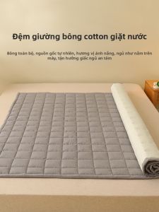 Đệm Bông Cotton Mềm và Dày cho Giường Đơn