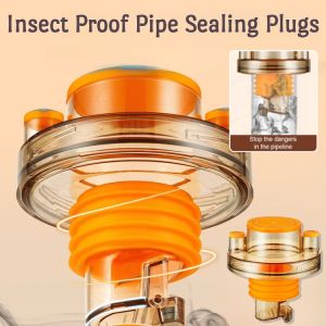 [Anti-Odor & Anti-Bug] Pipe Odor Seal Plugs Stopper Sewer Seal Shower Drainer Drain Cover Anti odor Water Pipe Plug Floor Drain