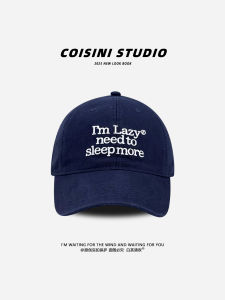 หมวกเบสบอลปักลายตัวอักษรสไตล์ย้อนยุค หมวกเบสบอลกันแดดแบบอเนกประสงค์สำหรับทั้งชายและหญิง หมวกเบสบอลทรงกลม หมวกเบสบอลแบบอเนกประสงค์