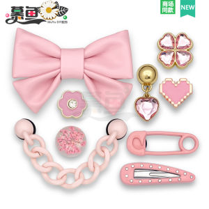 Pink Metal Shoe Buckle Girls Versatile DIY Decorative Shoe Flower Accessory Gemstone Hole Hole Shoe Clip Adorable Teenage Girl