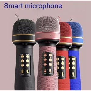 ✅100% Yoky WS898 Double Speaker Wireless Bluetooth Microphone Audio Speaker 2-In-1 Portable Karaoke Mic