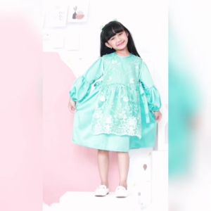 DRESS BRUKAT ANAK LALUNA LENGAN PANJANG