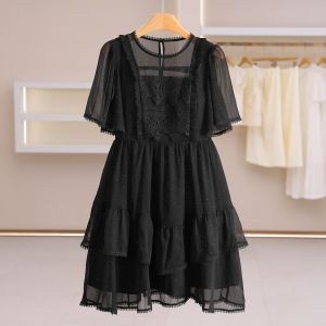 Ruffle Lace Slimming Summer Dress Female