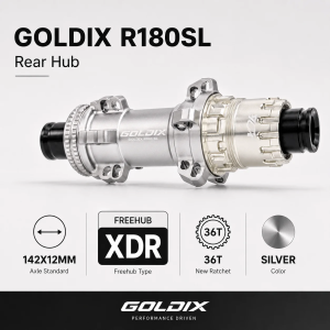 GOLDIX R180SL Road Bike Disc Hub 20H Ultralight 255g 36T Star Ratchet Hub Swiss Standard Carbon Spoke Ready 10-12 Speed