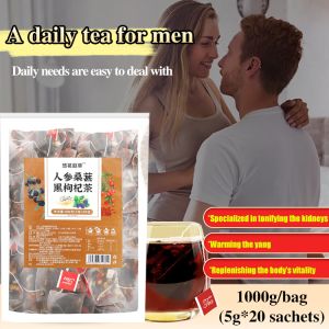 Ginseng Wolfberry Mulberry Longan Tea Red Dates Black Wolfberry Tea Mens Kidney Tonic Five Treasures Eight Treasures Six Treasures Health Tea Men