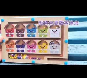 JLT Wooden magnetic maze color sorting puzzle game