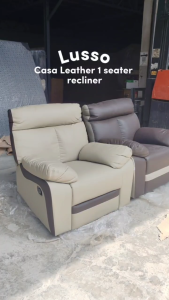 [FREE INSTALLATION] BETTY LUSSO Recliner Sofa Set 1 Seater Recliner CASA Leather Sofa Lounge Chair Relax Sofa Casa Leather