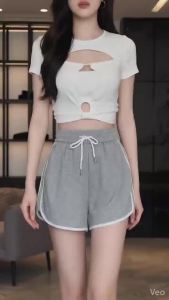 2026 Women Tennis Girl Shorts Summer Casual Sport Running Shorts Contrast Trim Elastic Waist Cute Hot Pants