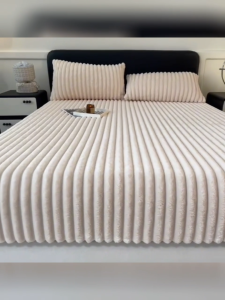 3-in-1 Premium Fitted Bedsheet Set (Fully Gartersized) Soft & Warm Cotton Blend | Premium Fleece