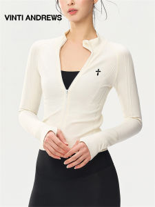 Stand-collar Slimming Sport Coat for Women Yoga and Pilates
