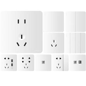 Hộp Ổ Cắm Điện HONYAR 86 Mẫu 5 Lỗ Nhiều Lỗ Màu Trắng Lắp Ẩn Trên Tường Hộp Ổ Cắm Điện Gia Dụng