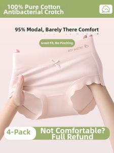 MsPai | Barefeel High Waist Antimicrobial Briefs Summer Lightweight Cotton Crotch