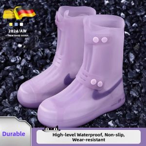 MONLEYTA | German Thickened Silicone Rain Boot Covers Waterproof Non-slip Mens Womens Wearable Tear-resistant Shoe Covers for Rain