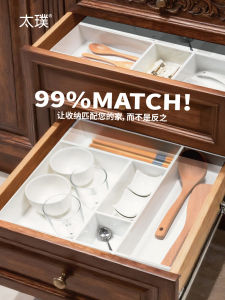 TaPoo Drawer Organizer Dividers Plastic Office Cosmetic Utensils Sorting Partition Home Storage Box China Made