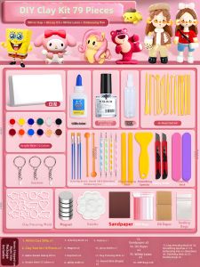 Non-Baking Easy-Shaping Modeling Clay Kit