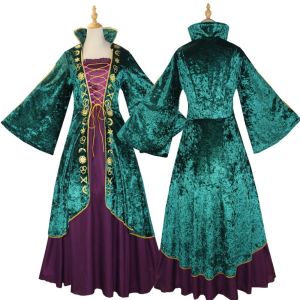 Cosplay Costume from the Movie Hocus Pocus Long Witch Dress Winifred Sanderson for Adults Women and Girls Halloween Carnival