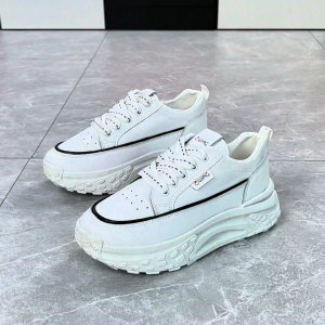 Dominov Sepatu Sneakers Wanita Kasual Sporty Diana Premium Quality Warna Putih List Black