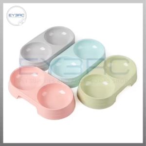 Pet Double Rounded Multipurpose Plastic Small Bowl for Dogs & Cats with Rounded Edges for Safe Feeding