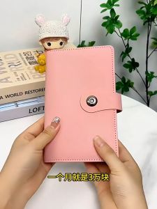 Save Money 100 Envelopes Money Saving Challenge Large Capacity A6 PU Album Cash Book 50pages